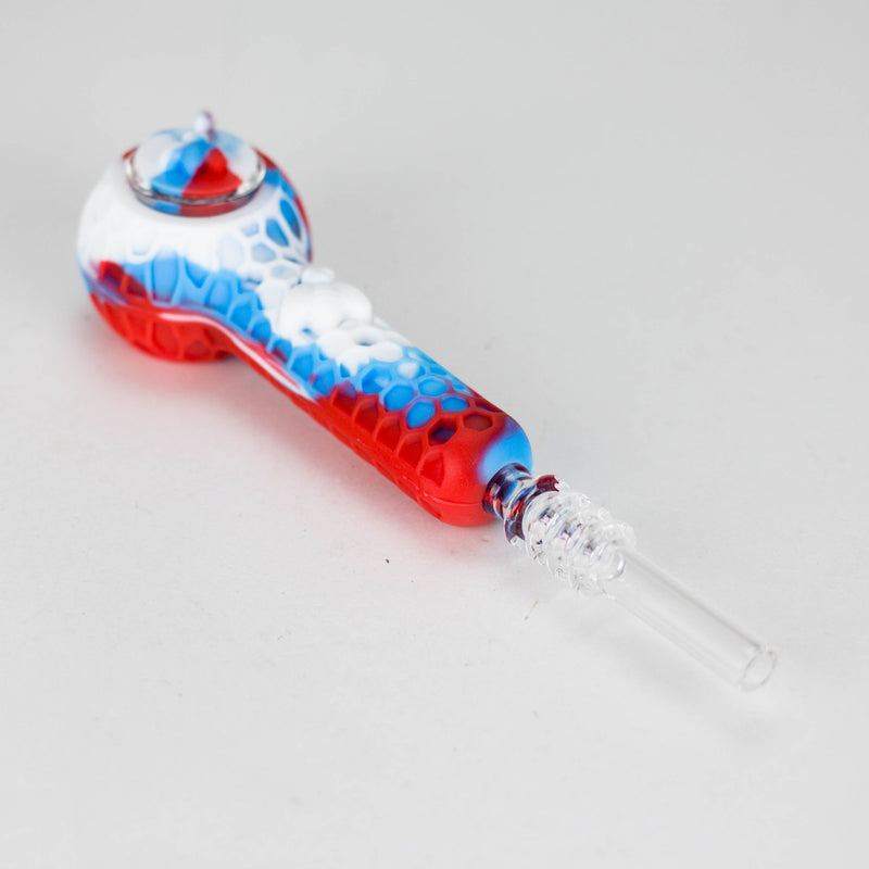 6″ Silicone Handpipe Jar – 20 Assorted Pieces with Glass Bowls & Straw [ES108HP] Silicone Canadian Distributor