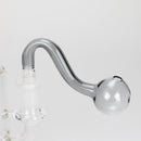 3.5″ U-Type Oil Burner Pipe – 14mm Glass Bubble Attachment [221021-2] Bowl · Banger · Oil Burner Canadian Distributor Gray
