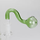 3.5″ U-Type Oil Burner Pipe – 14mm Glass Bubble Attachment [221021-2] Bowl · Banger · Oil Burner Canadian Distributor Green