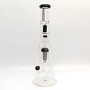 Fortune | 16" 7mm Double-Disk Percolator Beaker [1650PC-PK] Glass Bong Fortune Black