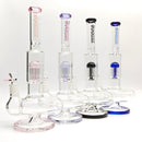 Fortune | 14" Double Inline Stemless to Grid Percolator Bong [1450PC] Glass Bong Fortune