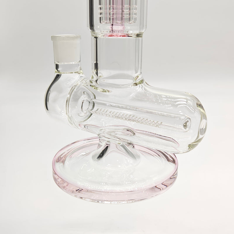 Fortune | 14" Double Inline Stemless to Grid Percolator Bong [1450PC] Glass Bong Fortune