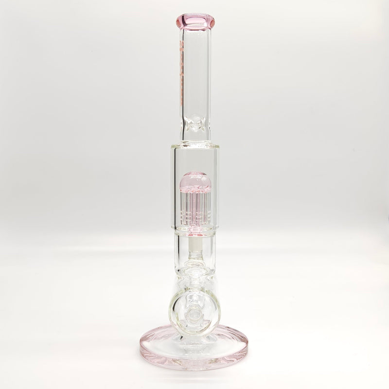 Fortune | 14" Double Inline Stemless to Grid Percolator Bong [1450PC] Glass Bong Fortune
