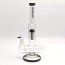 Fortune | 14" Double Inline Stemless to Grid Percolator Bong [1450PC] Glass Bong Fortune Black
