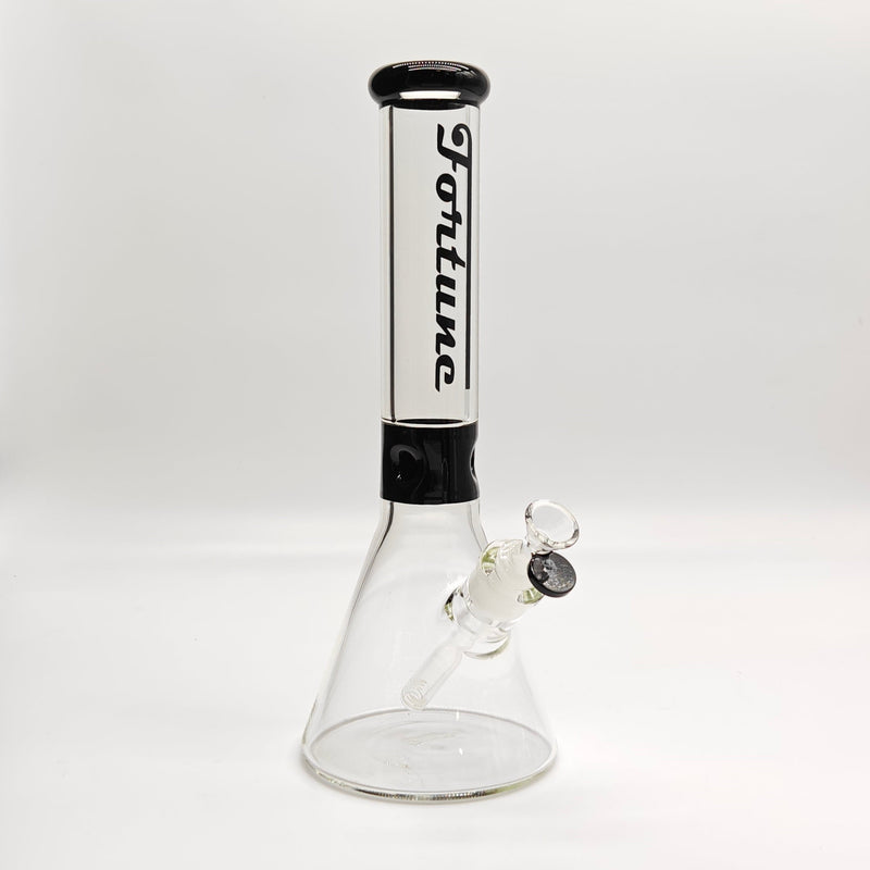 Fortune | 14" 7mm Accent Beaker [C145007] Glass Bong Fortune Black