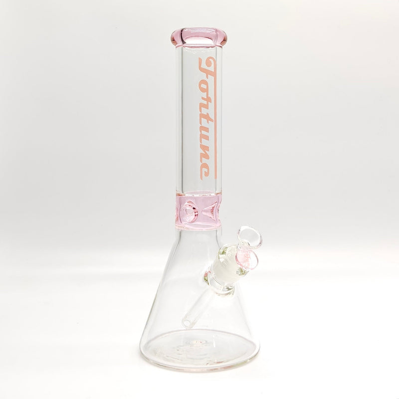 Fortune | 14" 7mm Accent Beaker [C145007] Glass Bong Fortune Pink