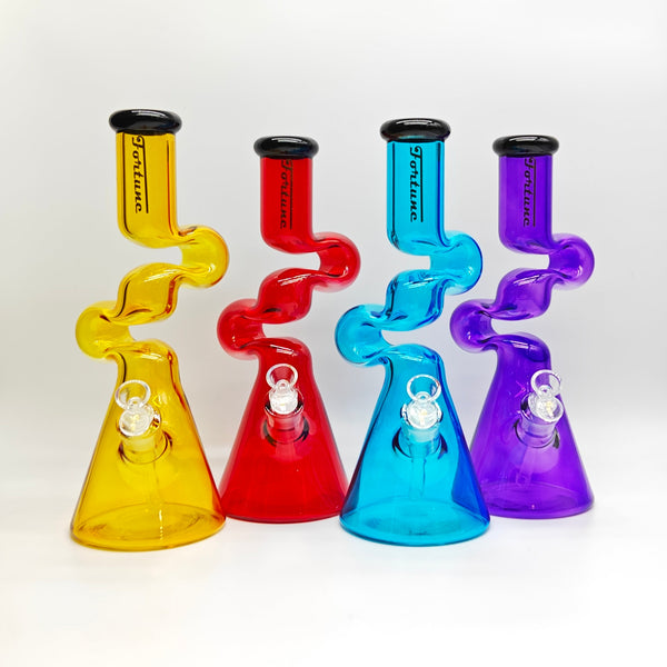 Fortune | Zig-Zag Zong 14" 7mm [Z145007] Glass Bong Fortune