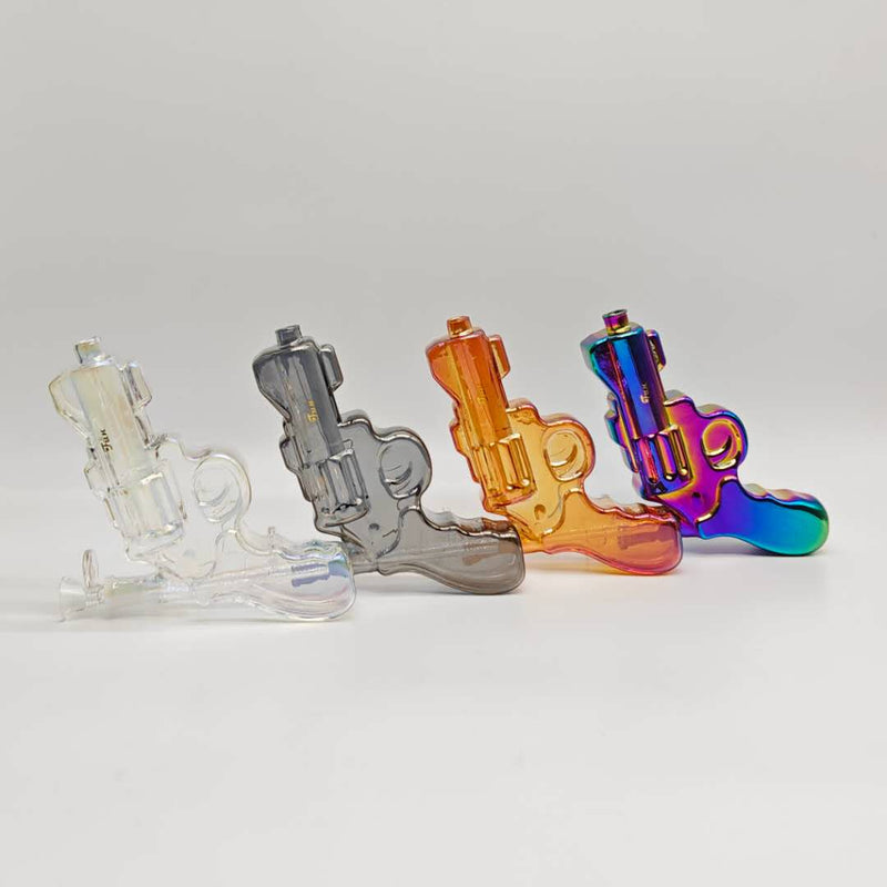 Electroplated 7.5" Pistol Glass Bong [SGun2-A] Glass Bong Fortune