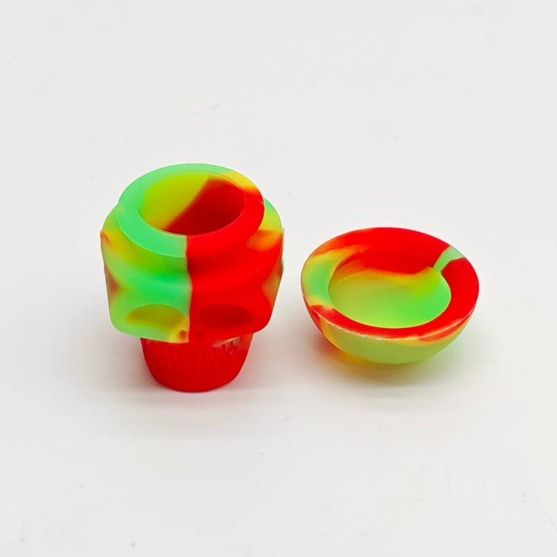 3ml Silicone Skull Wax Container Jar of 100 Vial Super Supplys Inc