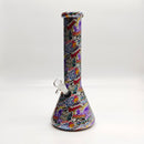 13" 7mm Calavera Hydrographic Glass Bong-Assorted Designs Glass Bong Super Supplys Inc