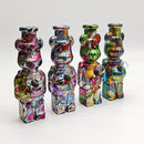 7.5" Hydrographic Bear Water Pipe-Assorted Designs Glass Bong Super Supplys Inc