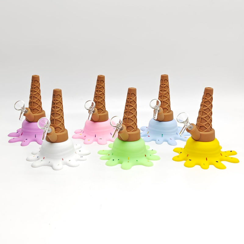 5.2" Ice Cream Silicone Water Pipe [SP1088] Resin · Silicone · Plastic Bong Super Supplys Inc