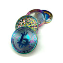 Bitcoin Grinder 4-Part – 63mm Premium Metal Herb Grinder (Box of 6) Display Pack NIBO Distribution