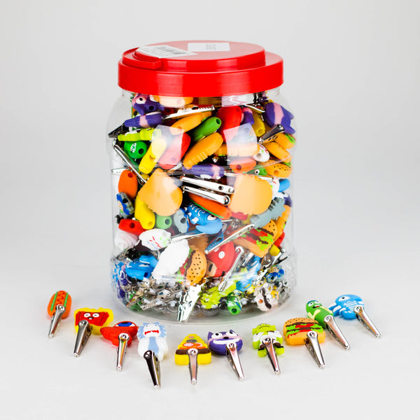 O Silicone Cartoon Roach Clip Jar of 150 [SMKJ-125]