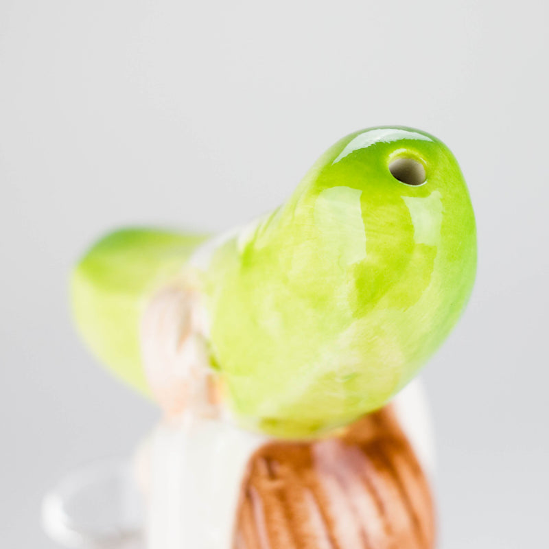 O 8″ Pickle Adventure Design Ceramic Bong – Whimsical Vintage Style  [ES081WP]