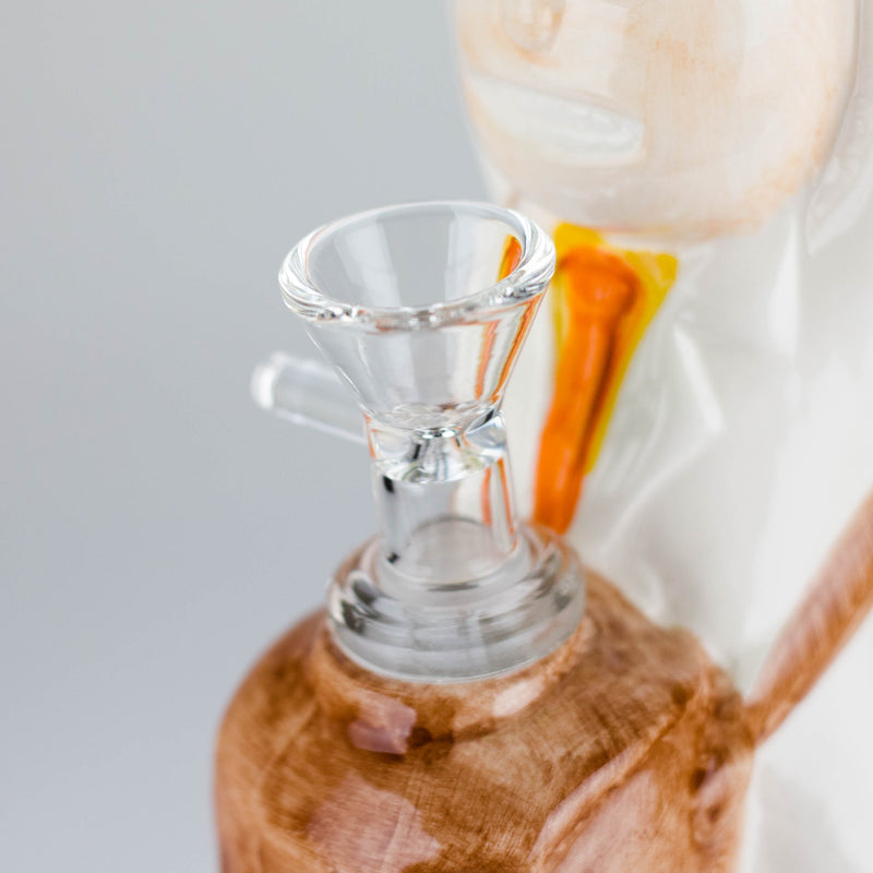 O 8″ Pickle Adventure Design Ceramic Bong – Whimsical Vintage Style  [ES081WP]