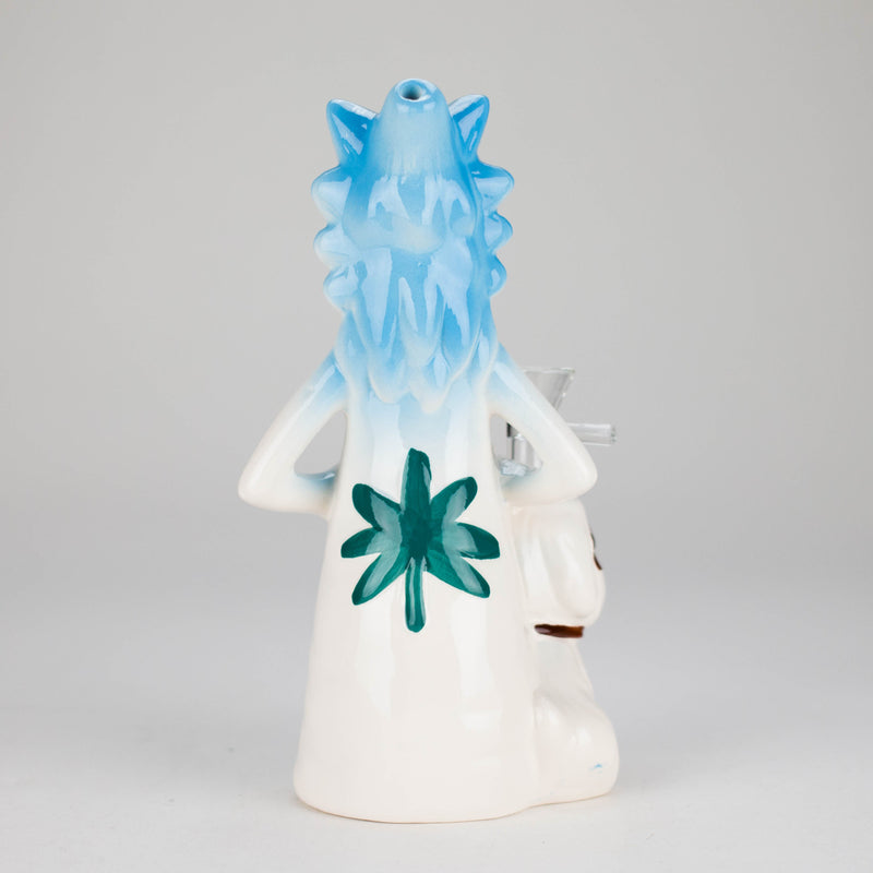 8″ Mad Scientist Ceramic Bong – Cartoon Style Vintage Collectible [ES083WP] Ceramic Bong Canadian Distributor