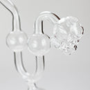 Skull Bent Glass Oil Pipe – 6.5" Curved Clear Burner Pipe Oil Burner NIBO Distribution