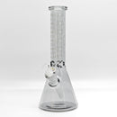 14" Electroplated Etched Monogram Design 9mm Glow in the Dark Beaker [LV145009] Glass Bong Super Supplys Inc Grey