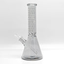 14" Electroplated Etched Monogram Design 9mm Glow in the Dark Beaker [LV145009] Glass Bong Super Supplys Inc