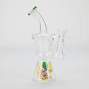 6.5″ Cartoon Print Glass Bong [F230829-4] Glass Bong Canadian Distributor Green (Sticker 3)