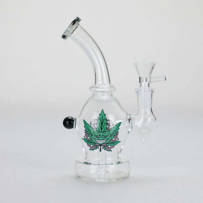 6.5″ Cartoon PrintGlass Bong [F230829-1A] Glass Bong Canadian Distributor Gray (Sticker 4)