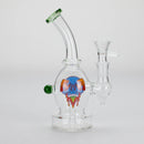6.5″ Cartoon PrintGlass Bong [F230829-1A] Glass Bong Canadian Distributor Green (Sticker 5)