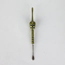 4.7” Stainless Steel Skull Dab Tool [SMKE-104] Cap · Dabber · Insert · Clip · Nail Canadian Distributor Green