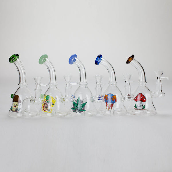 O 6.5″ Cartoon PrintGlass Bong [F230829-1C]