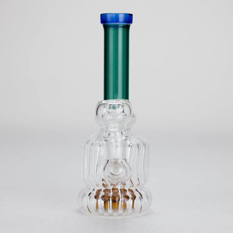 6" Stemless Glass Bong with Water Diffuser – 14mm Bowl Joint Glass Bong Bongzie Smokes