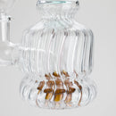 6" Stemless Glass Bong with Water Diffuser – 14mm Bowl Joint Glass Bong Bongzie Smokes