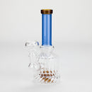 6" Stemless Glass Bong with Water Diffuser – 14mm Bowl Joint Glass Bong Bongzie Smokes Blue
