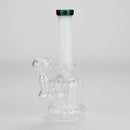 6" Stemless Glass Bong with Water Diffuser – 14mm Bowl Joint Glass Bong Bongzie Smokes White