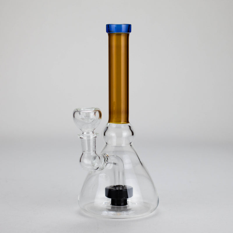 8.5" Stemless Glass Bong with Diffuser – Assorted Colors Glass Bong Bongzie Smokes