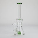 11" Stemless Glass Bong with Diffuser – 14mm Bowl Joint Glass Bong Bongzie Smokes Green