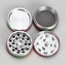 53mm Dual-Tone 4-Part Aluminum Herb Grinder – 20pcs Bulk Pack Regular Grinder Bongzie Smokes