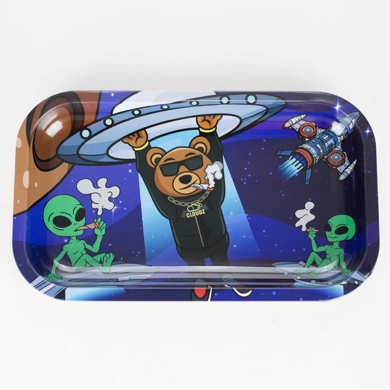 Cloudz | Alien Medium Rolling Tray – 11"x7" ROLLING ACCESSORIES Cloudz Smoke