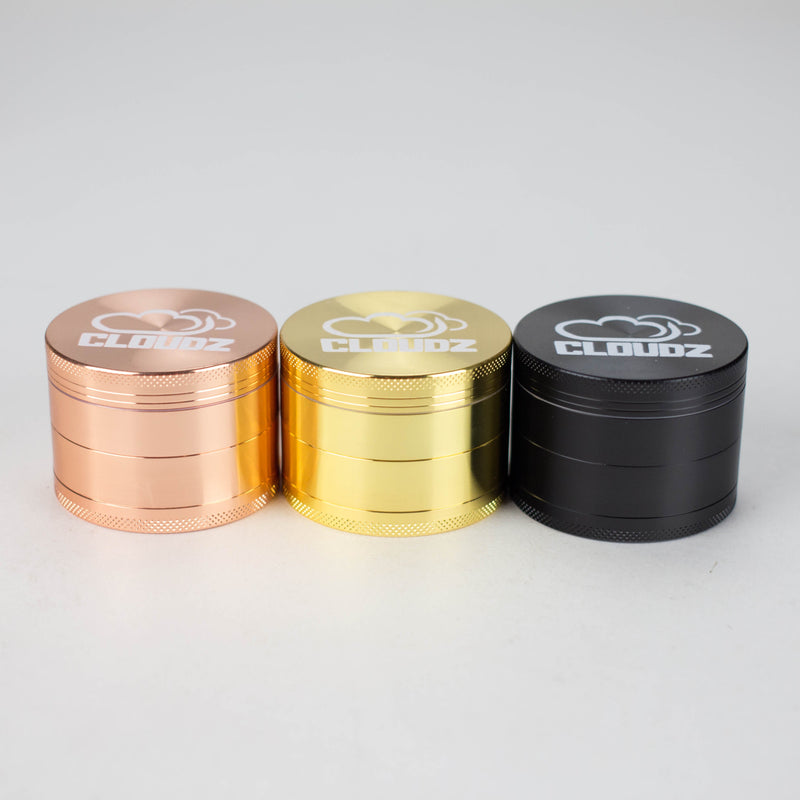 Cloudz | Grinderz Display Box – Platinum Edition – 55mm 4-Piece Grinder – 6 Count Herb Grinder Cloudz Smoke