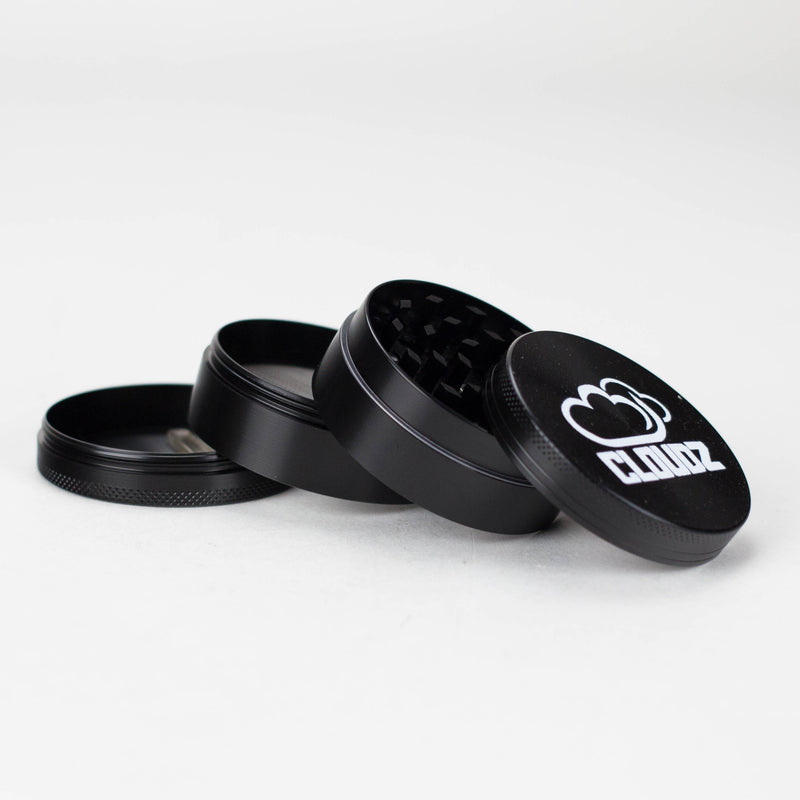 Cloudz | Grinderz Display Box – Platinum Edition – 55mm 4-Piece Grinder – 6 Count Herb Grinder Cloudz Smoke