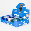 Cloudz | Grinderz Display Box – Platinum Edition – 63MM 4-Piece Grinder – 6 Count Display Pack Cloudz Smoke