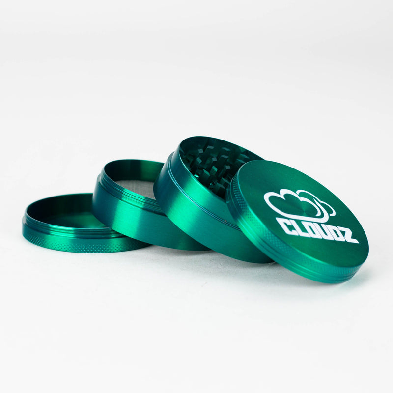 Cloudz | Grinderz Display Box – Platinum Edition – 63MM 4-Piece Grinder – 6 Count Herb Grinder Cloudz Smoke