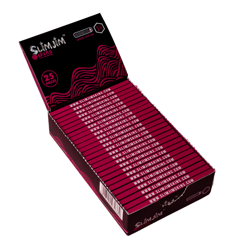 Slimjim | Original 1 1/4th Size Rolling Papers – Box of 25 Packs 1 - 1/4" Size SLIMJIM