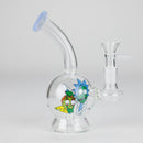 6.5″ Cartoon PrintGlass Bong [F230829-1D] Glass Bong Canadian Distributor Milk Blue (Sticker 1)