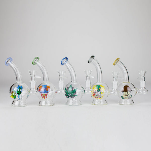 O 6.5″ Cartoon PrintGlass Bong [F230829-1D]