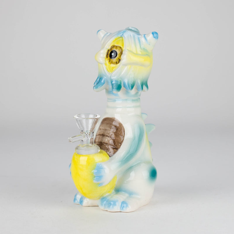 7″ Vintage Design Ceramic Bong – Unique Cyclops Monster Shape [ES079WP] Ceramic Bong Canadian Distributor