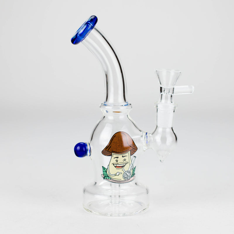 6.5″ Cartoon PrintGlass Bong [F230829-2B] Glass Bong Canadian Distributor Blue (Sticker 3)