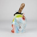 8" Vintage Dead Face Ceramic Bong – Horror-Inspired Smoking Art [ES094WP] Ceramic Bong Canadian Distributor