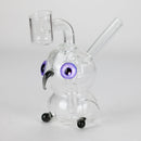 4″ Owl Glass Dab Rig [F20230926-4B] Glass Rig Canadian Distributor Gray