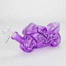 7″ Purple Heavy Bike Soft Glass Bong [TX217] Glass Bong Canadian Distributor
