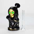 6″ Black Skull Soft Glass Bong [XY008] Glass Bong Canadian Distributor